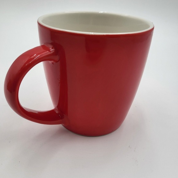 (2) Starbucks 12oz Red Ceramic Coffee Mugs Mermaid Siren Logo 2020/2021 - Picture 6 of 16